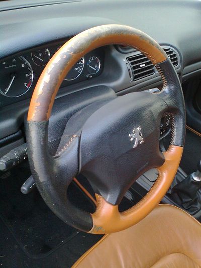 réparation cuirs Peugeot coupé 406 alezan