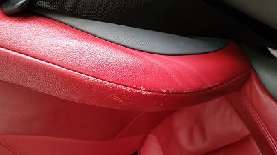 Rénovation cuir rouge BMW Z4 de 2003