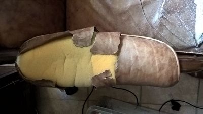 Un salon en cuir a refaire complètement