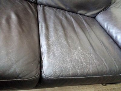 Rénovation canapé en cuir anthracite