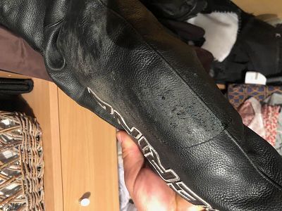 Chute moto ... eraflure