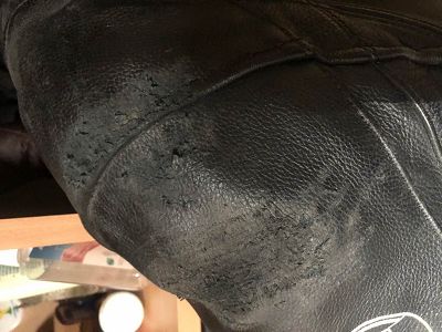 Chute moto ... eraflure