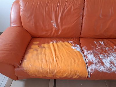 Rénovation canapé cuir (erreur couleur)