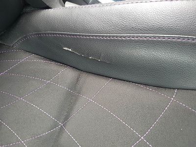 Réparation craquelure siège auto