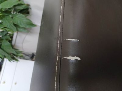 Canapé cuir déchirure