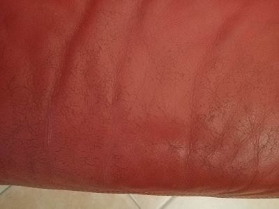 Rénovation assise canapé cuir de buffle