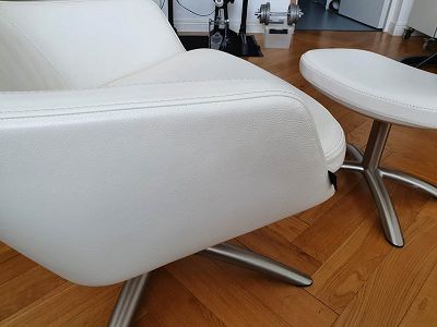 renovation fauteuil blanc
