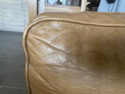 Cuir craquelé canapé