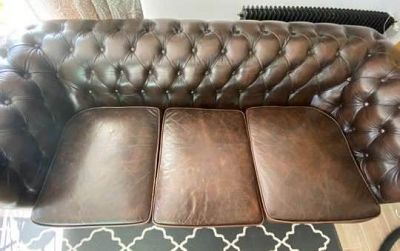 Rénovation canapé cuir  Chesterfield