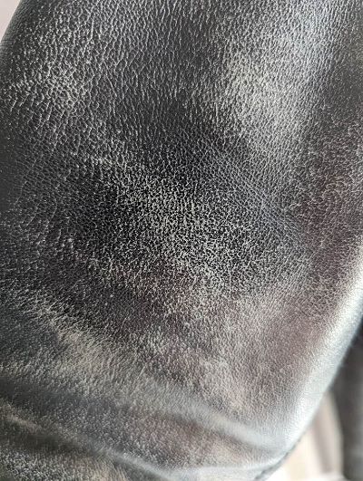 Veste cuir agneau noir