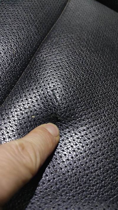 réparation accro siège ventilé (avec perforation)