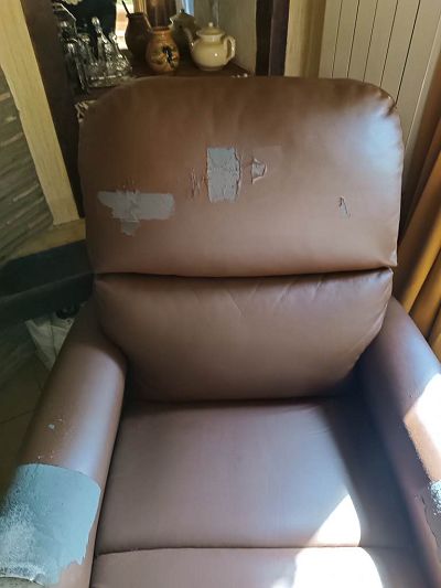 Rénovation fauteuil relax similicuir