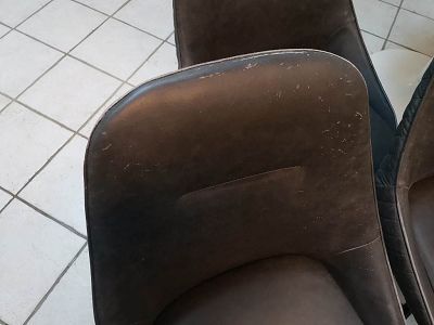 Réparation chaises gris nubuk