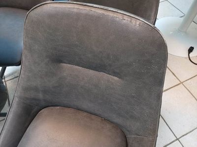Réparation chaises gris nubuk