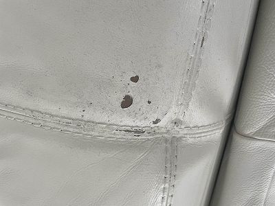 problème lors de la rénovation d'un fauteuil en cuir