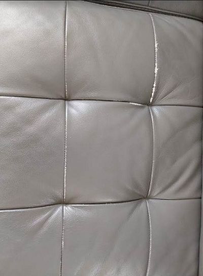 rénovation canapé cuir gris dépigmenté