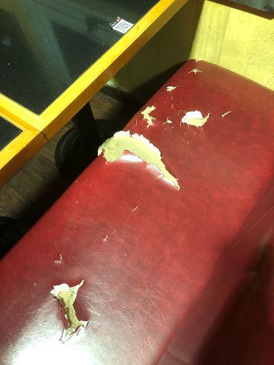 Réparation de banquette en cuire