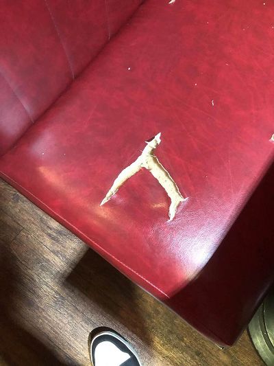 Réparation de banquette en cuire