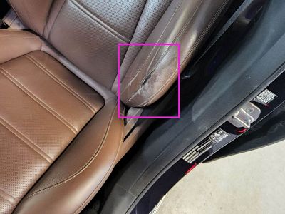 Rénovation cuir Mercedes marron 864A  NAPPA + garniture porte