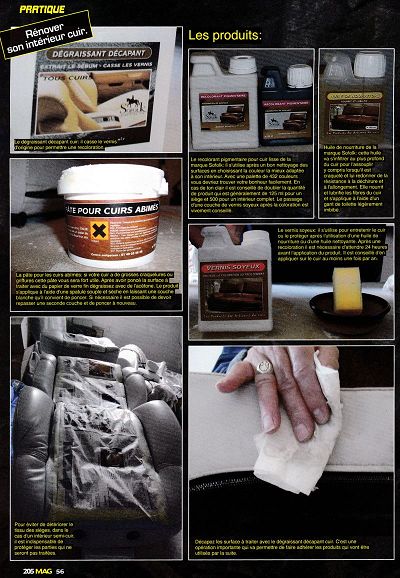 205 MAGAZINE : Rénover son intérieur cuir